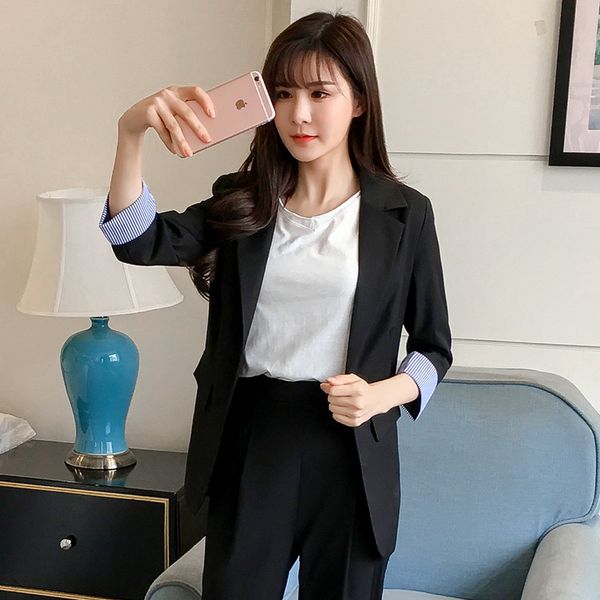 women's two piece pants set female 2021 summer style temperament fashion casual small suit + nine trousers elegant two-piece solid colo, White
women's two piece pants set female 2021 summer style temperament fashion casual small suit + nine trousers elegant two-piece solid colo, White