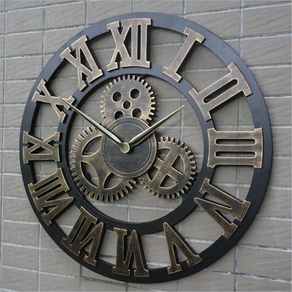 retro industrial wind gear wooden wall clock vintage european style living room large classic golden roman numeral home clock
retro industrial wind gear wooden wall clock vintage european style living room large classic golden roman numeral home clock
