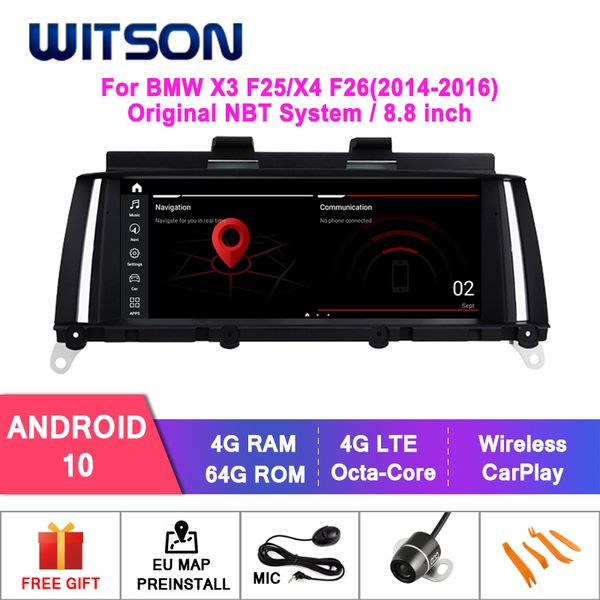 witson android 10.0 8.8" car dvd gps for x3 f25/x4 f26 2014-2020 4gb+64gb auto multimedia radio gps navigation nbt system 
witson android 10.0 8.8" car dvd gps for x3 f25/x4 f26 2014-2020 4gb+64gb auto multimedia radio gps navigation nbt system