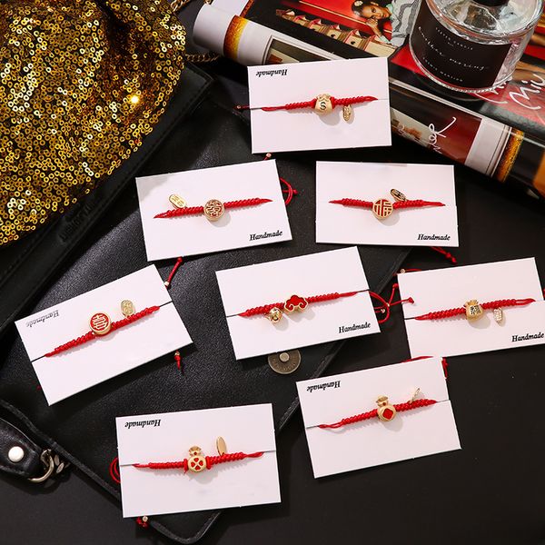 charm bracelets hand-woven red string rope charms bracelet elastic adjustable wax fashion national chinese style jewelry gift, Golden;silver
charm bracelets hand-woven red string rope charms bracelet elastic adjustable wax fashion national chinese style jewelry gift, Golden;silver