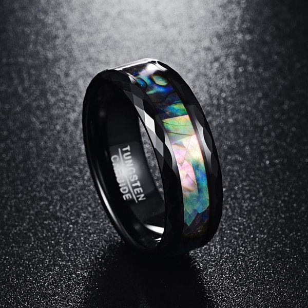 8mm men's abalone shell & polished black faceted tungsten carbide rings wedding bands size 5-14, Slivery;golden
8mm men's abalone shell & polished black faceted tungsten carbide rings wedding bands size 5-14, Slivery;golden