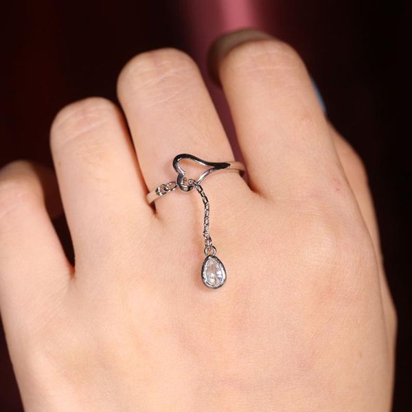 wedding rings lady fine thin water drop pendant for women heart ring circle chain cz female jewelry gift, Slivery;golden
wedding rings lady fine thin water drop pendant for women heart ring circle chain cz female jewelry gift, Slivery;golden