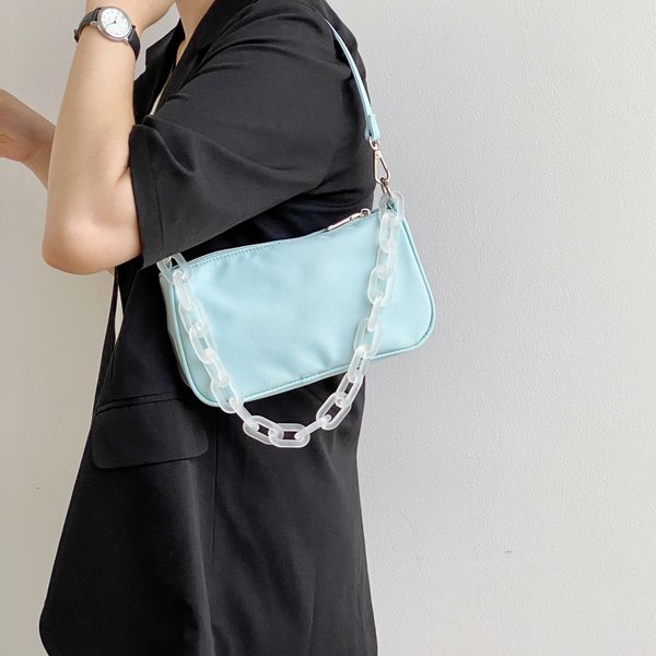 shoulder bags 2021 women acrylic chain baguette bag female three strap nylon blue totes oxter axillary lady small handbag
shoulder bags 2021 women acrylic chain baguette bag female three strap nylon blue totes oxter axillary lady small handbag
