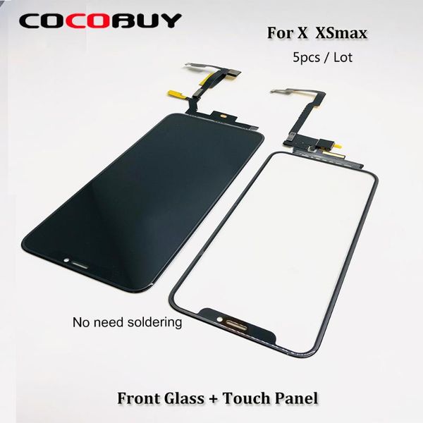 5pcs/lot touch screen digitizer glass lens panel for x xsmax lcd screen outer cracked glass replacement no need soldering
5pcs/lot touch screen digitizer glass lens panel for x xsmax lcd screen outer cracked glass replacement no need soldering