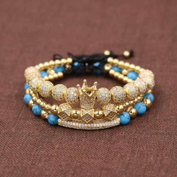 3pcs anil cz crown charms stone beads men couple bracelets jewelry for women bangles sets masculina bileklik pulseira feminina, Black
3pcs anil cz crown charms stone beads men couple bracelets jewelry for women bangles sets masculina bileklik pulseira feminina, Black