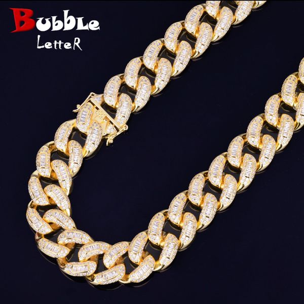 22mm baguette zircon miami cuban link necklace choker iced out men's hip hop street rock jewelry gold color chain 16" 18, Silver
22mm baguette zircon miami cuban link necklace choker iced out men's hip hop street rock jewelry gold color chain 16" 18, Silver