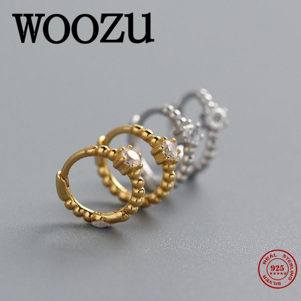 hoop & huggie woozu real 925 sterling silver minimalist round zircon beads ear buckle for fashion women rock men party earrings jewelry, Golden;silver
hoop & huggie woozu real 925 sterling silver minimalist round zircon beads ear buckle for fashion women rock men party earrings jewelry, Golden;silver