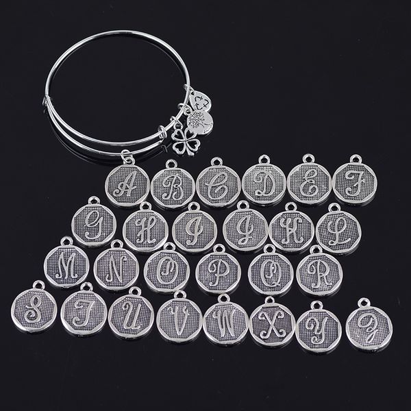 wholesale american expandable bracelets silver ancient a-z initial letter charm bracelet adjustable wire wrap women, Black
wholesale american expandable bracelets silver ancient a-z initial letter charm bracelet adjustable wire wrap women, Black