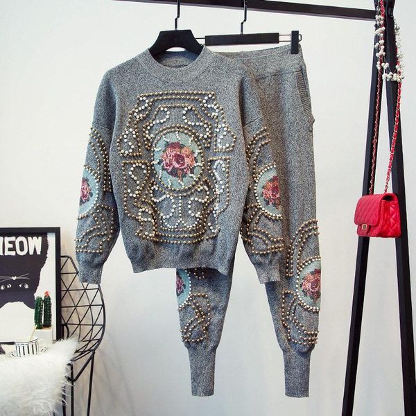 women's herren designer pullover patch beads floral pattern embroidery high ladies ladies two-piece fashion 2020 fall winter women', White
women's herren designer pullover patch beads floral pattern embroidery high ladies ladies two-piece fashion 2020 fall winter women', White