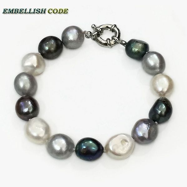 bangle graceful semi baroque irregular pearl bracelet white grey black blue peacock mixed color real freshwater pearls summer
bangle graceful semi baroque irregular pearl bracelet white grey black blue peacock mixed color real freshwater pearls summer