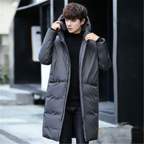 man simplicity down jacket fashion trend casual zipper hooded long section outerwear designer male winter warm mid-length down coat, Black
man simplicity down jacket fashion trend casual zipper hooded long section outerwear designer male winter warm mid-length down coat, Black