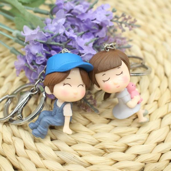 lovely cartoon doll couple key button men and women a pair of car hanging bag accessories creative gift cute keychain boy girl, Silver
lovely cartoon doll couple key button men and women a pair of car hanging bag accessories creative gift cute keychain boy girl, Silver
