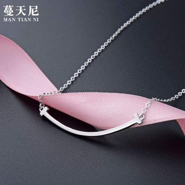 s925 sterling silver necklace minimalist smile women's short clavicle shi zi lian sweet hipster versatile jewelry
s925 sterling silver necklace minimalist smile women's short clavicle shi zi lian sweet hipster versatile jewelry