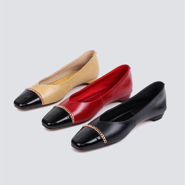spring new fashion single shoes metal chain decoration square toe low heel shoes spring and autumn ladies leather high heels, Black
spring new fashion single shoes metal chain decoration square toe low heel shoes spring and autumn ladies leather high heels, Black
