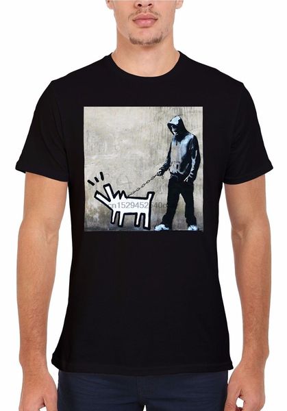 banksy keith haring dog street art mens casual t shirt