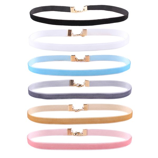 6 pcs/set black velvet choker necklaces for women pendant necklace fashion girls punk gothic cho collier ras du cou breadth 1cm, Golden;silver 
6 pcs/set black velvet choker necklaces for women pendant necklace fashion girls punk gothic cho collier ras du cou breadth 1cm, Golden;silver