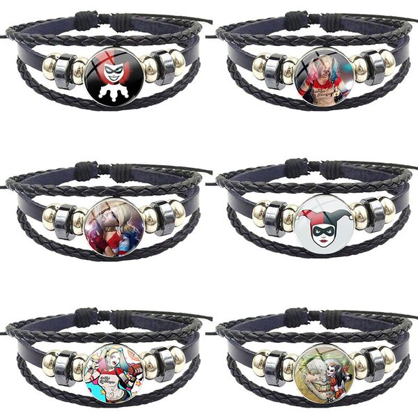 for women men party vintage cabochon colorful collar black leather bracelet bangle quinn commando suicidal joker, Golden;silver
for women men party vintage cabochon colorful collar black leather bracelet bangle quinn commando suicidal joker, Golden;silver