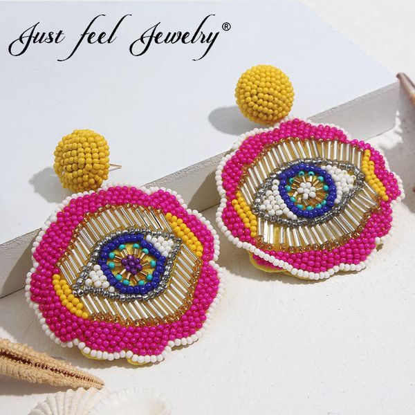 just feel 2020 bohemian handmade beads big eye tassel drop earrings for women wedding trendy girls party gift statement earrings, Silver
just feel 2020 bohemian handmade beads big eye tassel drop earrings for women wedding trendy girls party gift statement earrings, Silver