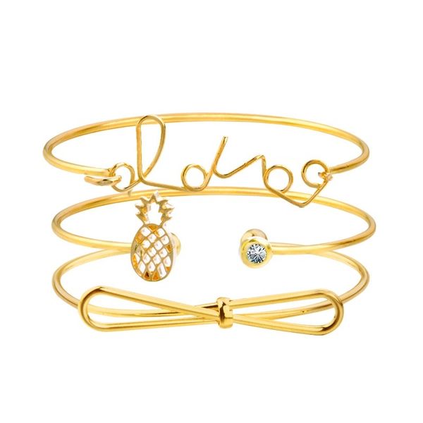 hebehera fashionable personality new pineapple bow white three-piece lady bracelet decoration, Black
hebehera fashionable personality new pineapple bow white three-piece lady bracelet decoration, Black