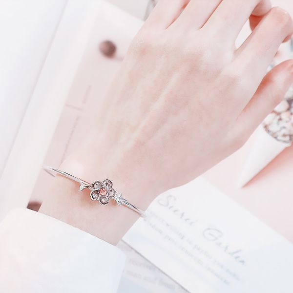 japanese fresh art style gril cherry blossom pink bling crystal silver color adjustable bracelet soft girl open bangle gift, Black
japanese fresh art style gril cherry blossom pink bling crystal silver color adjustable bracelet soft girl open bangle gift, Black