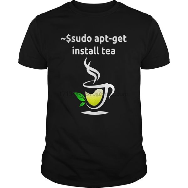men t shirt short sleeve linux sudo apt-get install tea tshirt geeks gift tshirt cool women t-shirt tee