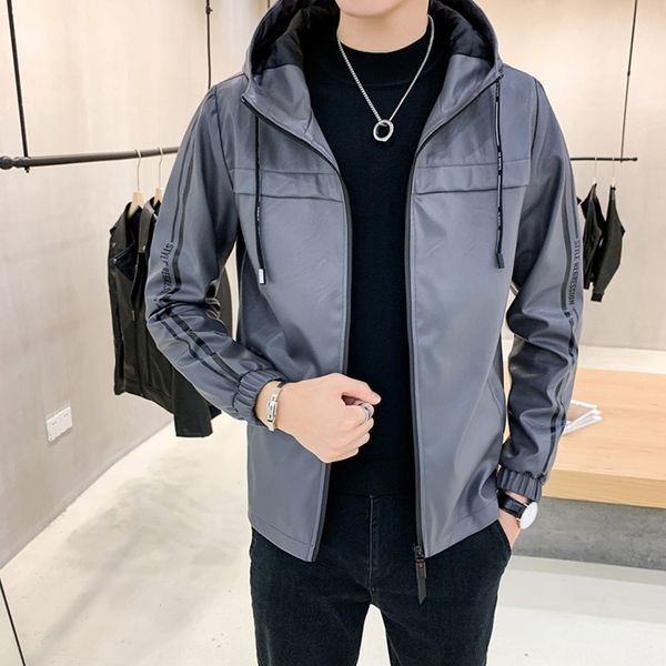 coat men's spring and autumn 2020 new hooded coat korean fashion slim motorcycle jacketleather jacketfit motorcycle pu leather jacket, Blue
coat men's spring and autumn 2020 new hooded coat korean fashion slim motorcycle jacketleather jacketfit motorcycle pu leather jacket, Blue