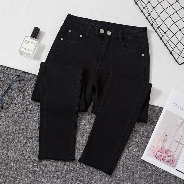 women's jeans women spring black gray plus size high waist slim stretch denim pencil capri pants feminino, Blue
women's jeans women spring black gray plus size high waist slim stretch denim pencil capri pants feminino, Blue