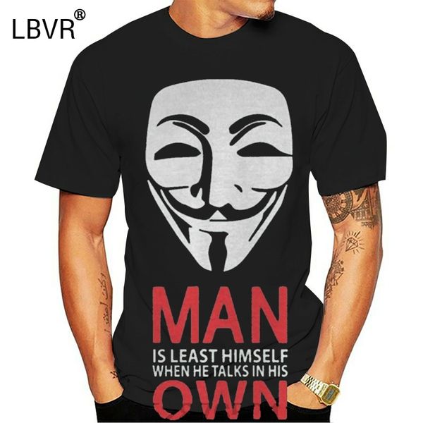 men tshirt anonymous group symbol shirt cool printed t-shirt tees top