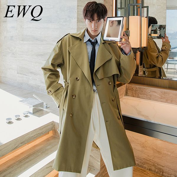 ewq / men's wear 2020 autumn british style long coat with belt korean style loose knee-length trench coat for male 9y3573, Tan;black
ewq / men's wear 2020 autumn british style long coat with belt korean style loose knee-length trench coat for male 9y3573, Tan;black