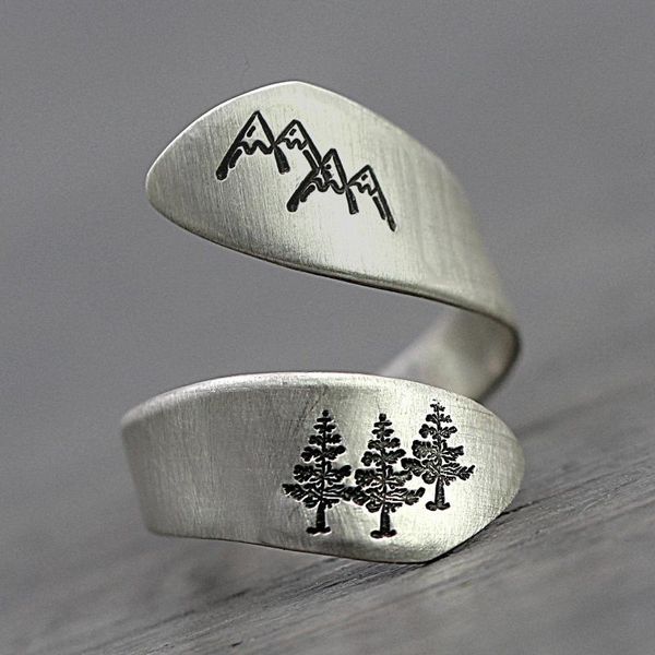 adjustable mountain tree forest pattern winding open rings for women men vintage unique finger ring statement jewelry, Golden;silver
adjustable mountain tree forest pattern winding open rings for women men vintage unique finger ring statement jewelry, Golden;silver