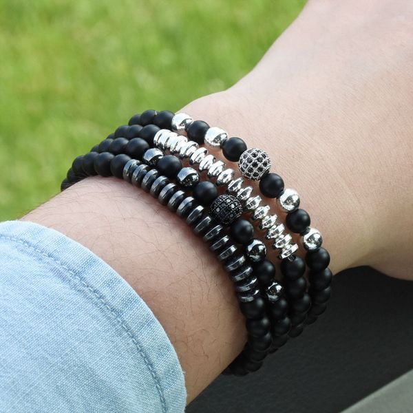 beaded, strands 2021 fashion men's bracelet handmade micro-inlaid zircon diy elastic double men and women gifts, Black
beaded, strands 2021 fashion men's bracelet handmade micro-inlaid zircon diy elastic double men and women gifts, Black