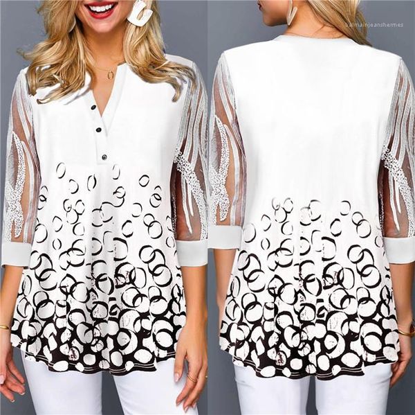 fashion plus size women clothing loose womens designer floral blouses 1/2 lace sleeve pullover v neck shirts, White
fashion plus size women clothing loose womens designer floral blouses 1/2 lace sleeve pullover v neck shirts, White
