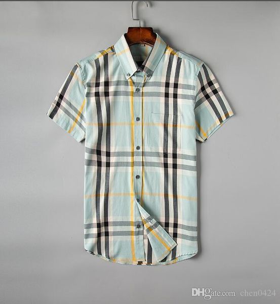 wholesale spring/summer 2020 brand designer american men's business square collar casual short sleeve plaid shirt size s-3xl, White;black
wholesale spring/summer 2020 brand designer american men's business square collar casual short sleeve plaid shirt size s-3xl, White;black