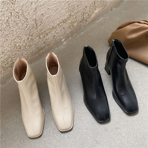 boots women new 2020 shoes booties ladies luxury designer zipper high heel autumn white rubber summer fashion med ankle solid, Black
boots women new 2020 shoes booties ladies luxury designer zipper high heel autumn white rubber summer fashion med ankle solid, Black