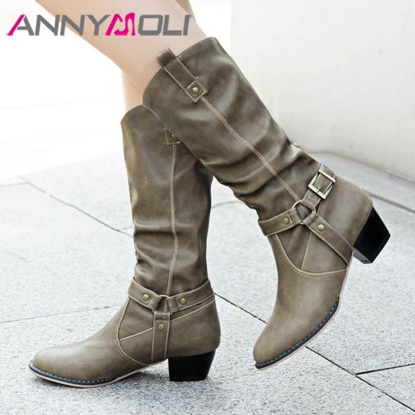 annymoli winter knee high boots women pleated block heels western boots buckle round toe shoes ladies new autumn plus size 35-43, Black
annymoli winter knee high boots women pleated block heels western boots buckle round toe shoes ladies new autumn plus size 35-43, Black