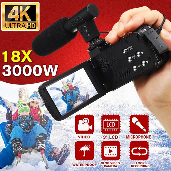 4k cmos 3000w pixel 18x digital zoom video camera camcorder ir night vision camera recorder touch screen with mic rc
4k cmos 3000w pixel 18x digital zoom video camera camcorder ir night vision camera recorder touch screen with mic rc