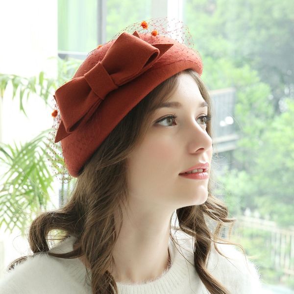 berets h7788 women beret hat autumn winter wool felt mesh yarn bowknot cap lady elegant korean warm fashion shopping hats, Blue;gray
berets h7788 women beret hat autumn winter wool felt mesh yarn bowknot cap lady elegant korean warm fashion shopping hats, Blue;gray