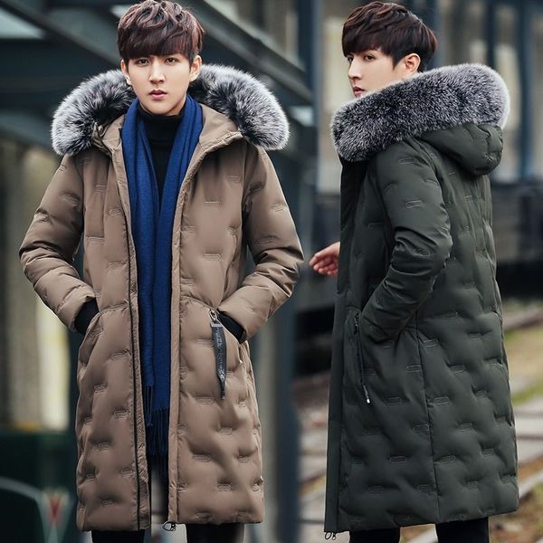down jacket men thickened mid long slim fit for students in south korea winter coat trend kg-130, Black
down jacket men thickened mid long slim fit for students in south korea winter coat trend kg-130, Black