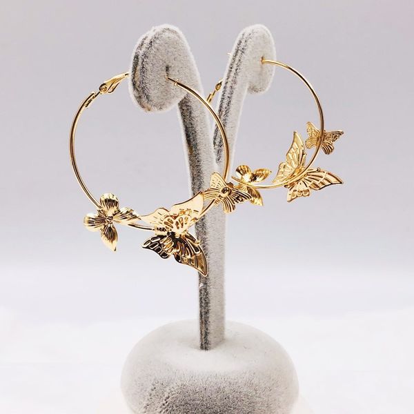 fashion korean butterfly hoop earrings women insect animal sweet circle loop earrings girls party metal huggies jewelry, Golden;silver
fashion korean butterfly hoop earrings women insect animal sweet circle loop earrings girls party metal huggies jewelry, Golden;silver