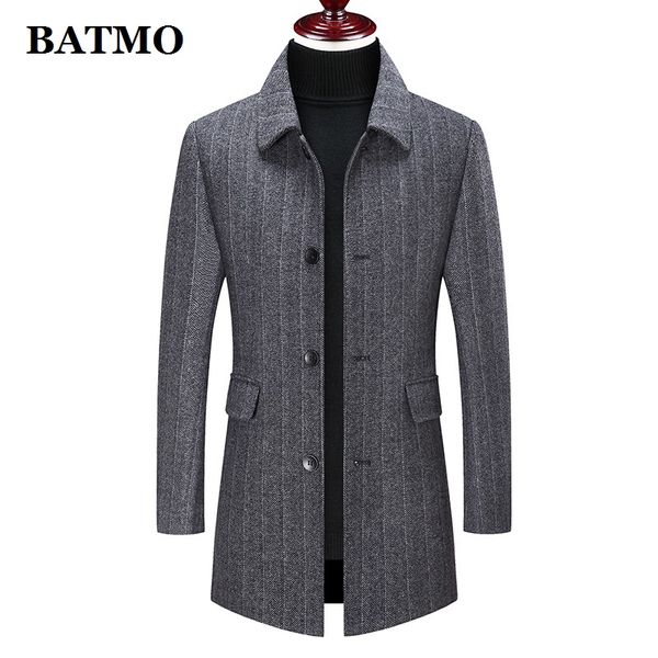 men's wool & blends batmo 2021 arrival winter thicked striped trench coat men,men's casual jackets,202, Black
men's wool & blends batmo 2021 arrival winter thicked striped trench coat men,men's casual jackets,202, Black