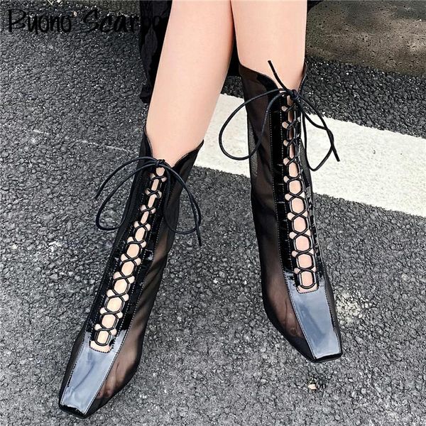 cross tied mesh women boots summer ankle botas mujer kitten heels shoes see through laces short boots leather shoes, Black
cross tied mesh women boots summer ankle botas mujer kitten heels shoes see through laces short boots leather shoes, Black