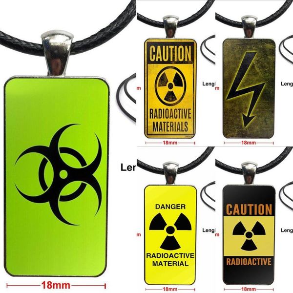 pendant necklaces for women party gift cool yellow radioactive logo glass cabochon necklace rectangle fashion, Silver
pendant necklaces for women party gift cool yellow radioactive logo glass cabochon necklace rectangle fashion, Silver