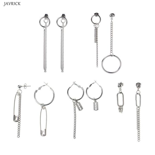 dangle & chandelier titanium steel safety pin geometry asymmetric long chain tassel drop earrings, Silver
dangle & chandelier titanium steel safety pin geometry asymmetric long chain tassel drop earrings, Silver