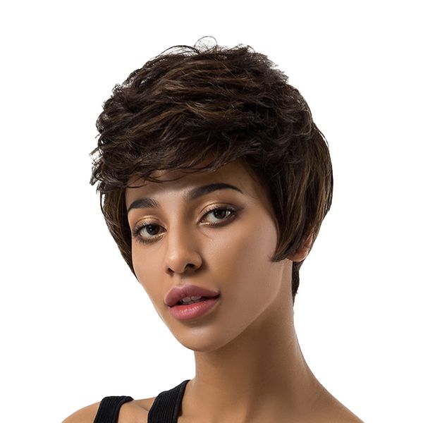 real human hair short wig blend color fringe oblique bangs full wig heat ok - 9 inch, Black
real human hair short wig blend color fringe oblique bangs full wig heat ok - 9 inch, Black
