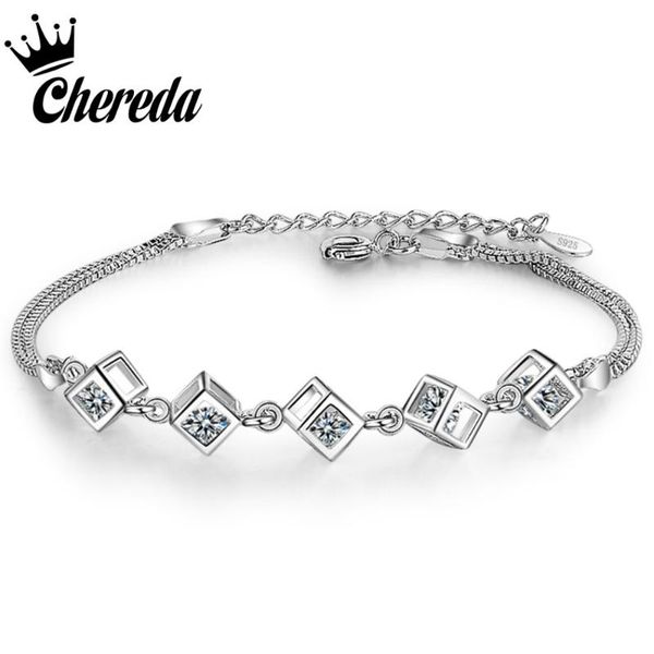 bangle chereda square crystal bracelet double chain women charm geometric minimalism for lady felmale simple design jewelry, Black
bangle chereda square crystal bracelet double chain women charm geometric minimalism for lady felmale simple design jewelry, Black