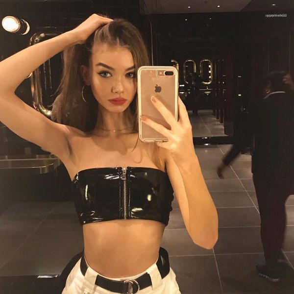 casual women clothing women designer strapless fashion pu zipper crop hollow out, White
casual women clothing women designer strapless fashion pu zipper crop hollow out, White