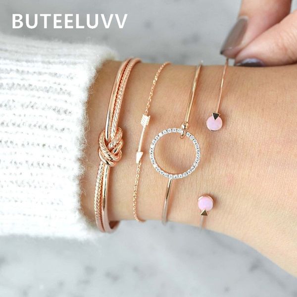buteeluvv elegant geometric knot cuff bangles fashion jewelry minimalist rhinestones round metal arrow charm bracelets for women, Black
buteeluvv elegant geometric knot cuff bangles fashion jewelry minimalist rhinestones round metal arrow charm bracelets for women, Black