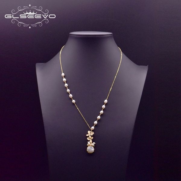 glseevo fresh water white pearl pendant necklace for women lovers' fine handmade engagement party jewelry collier femme gn0155 mx200810, Silver
glseevo fresh water white pearl pendant necklace for women lovers' fine handmade engagement party jewelry collier femme gn0155 mx200810, Silver