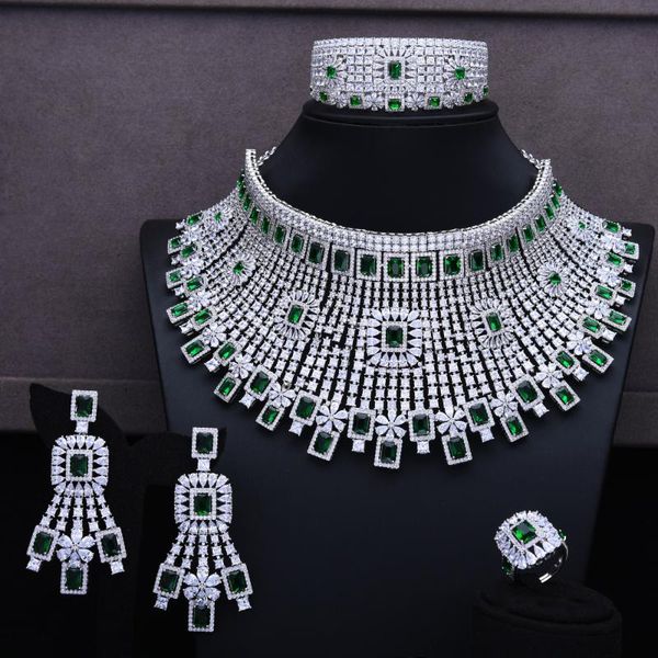 godki luxury 4pcs chokers necklace earring sets cubic zirconia jewelry sets for women wedding bridal jewelry 2020, Silver
godki luxury 4pcs chokers necklace earring sets cubic zirconia jewelry sets for women wedding bridal jewelry 2020, Silver