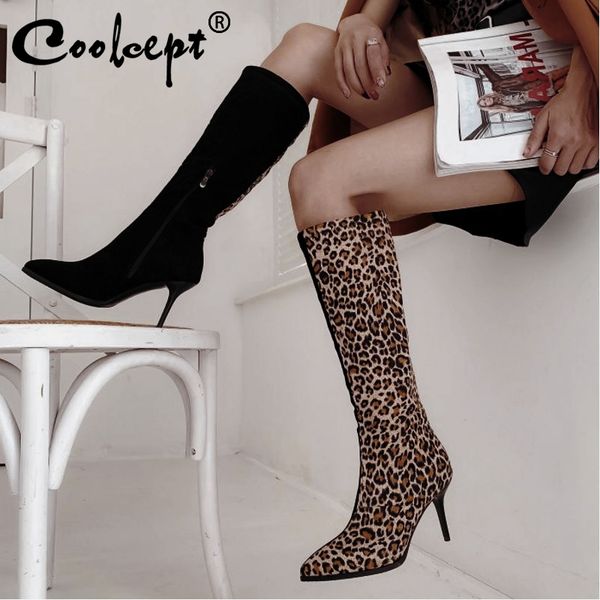 coolcept plus size 32-48 leopard thin heels ankle boots winter autumn office ladies shoes woman zipper fashion female botas, Black
coolcept plus size 32-48 leopard thin heels ankle boots winter autumn office ladies shoes woman zipper fashion female botas, Black